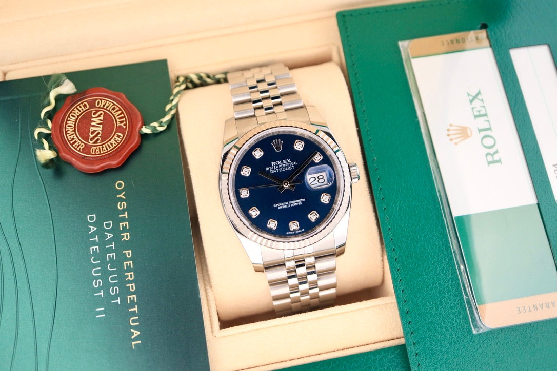 Rolex Datejust 36 Blue Diamond Dial 116234 (2015)