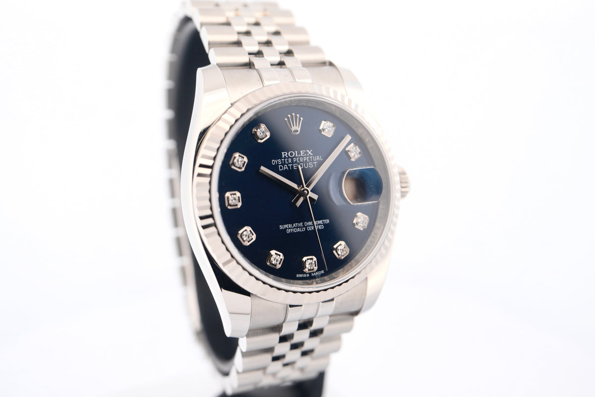 Rolex Datejust 36 Blue Diamond Dial 116234 (2015)