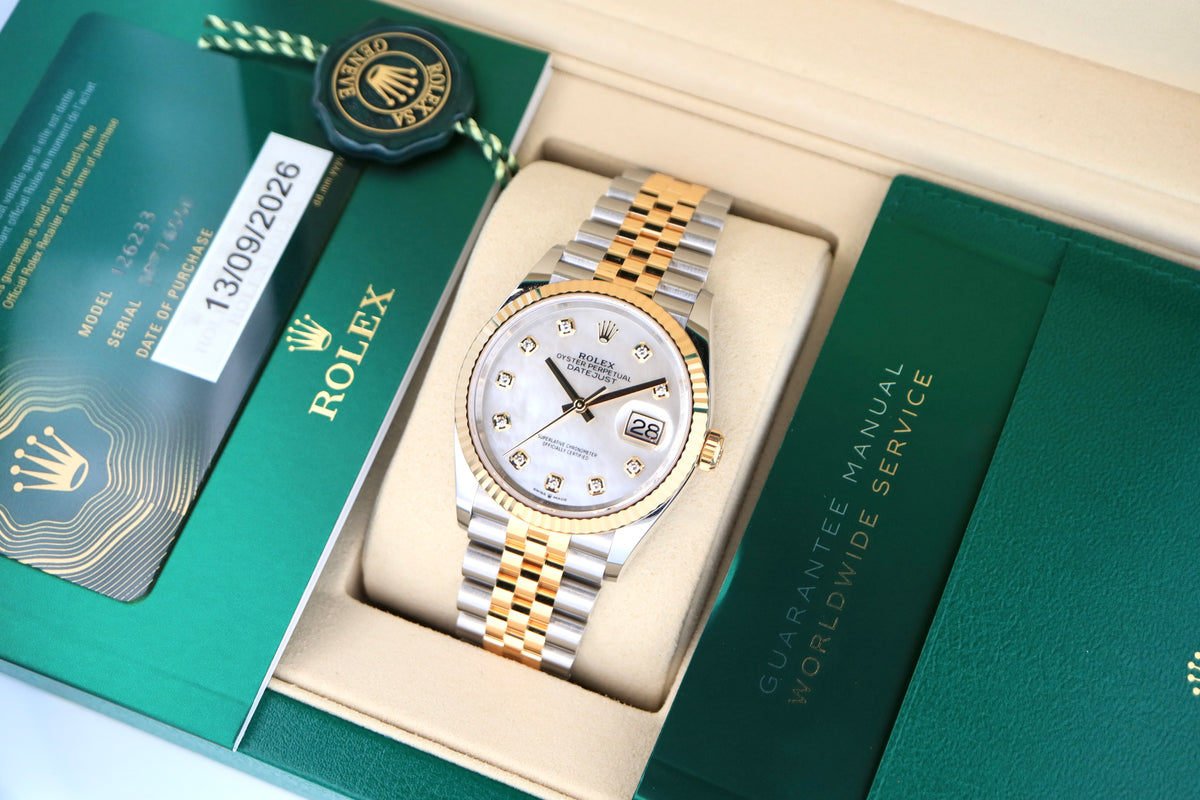 Rolex Datejust 36 Mother of Pearl Diamond Dial (2026)