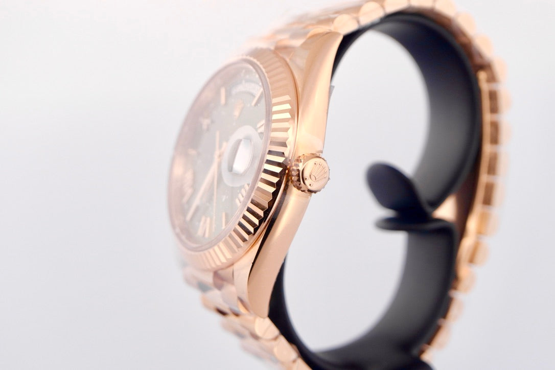 Rolex Day-Date 40 Everose Gold Olive Dial (2023)