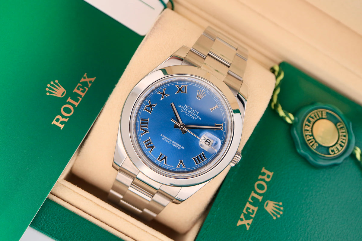 Rolex Datejust ll Blue Dial Roman Numerals (2016)