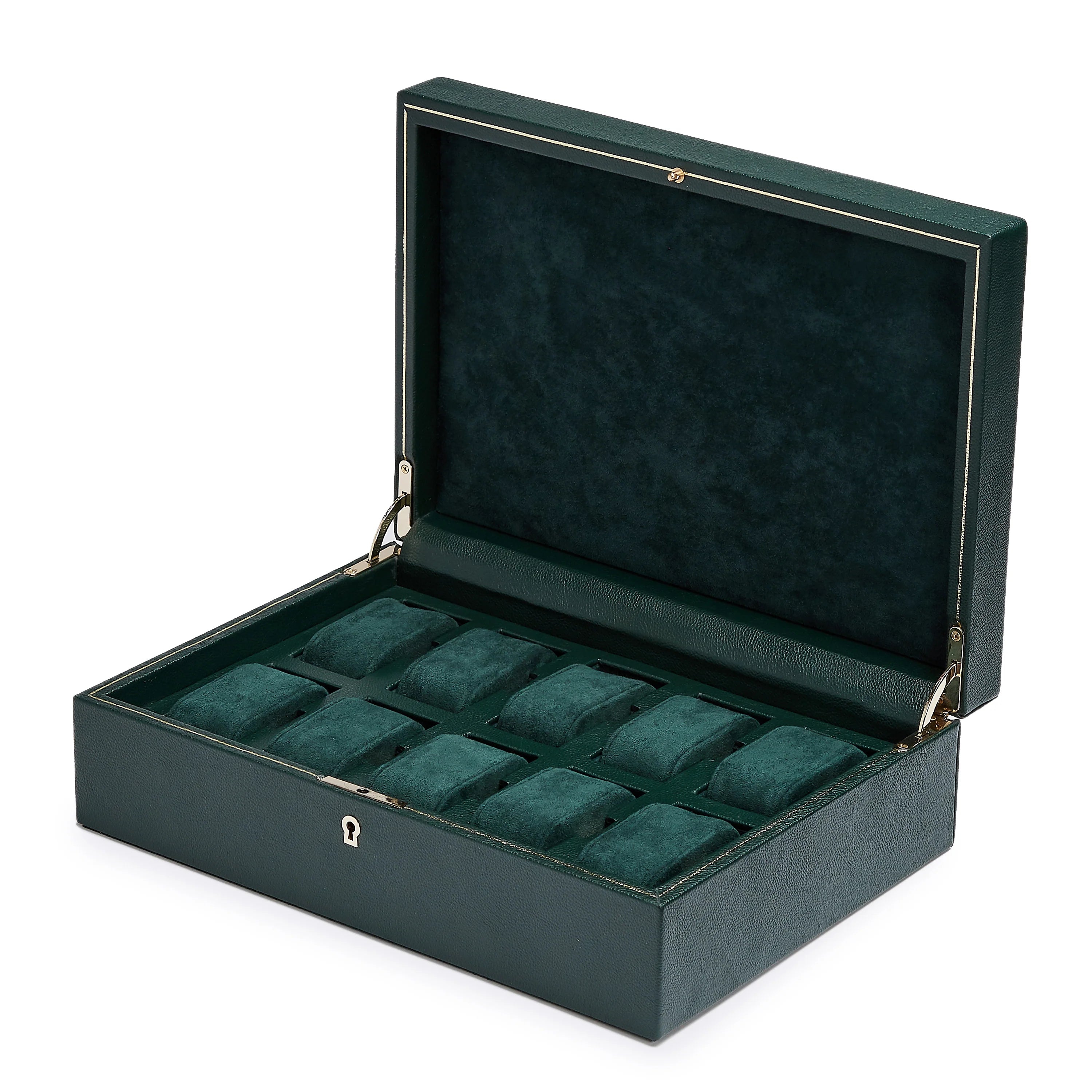 WOLF - British Racing Green 10p Watch Box