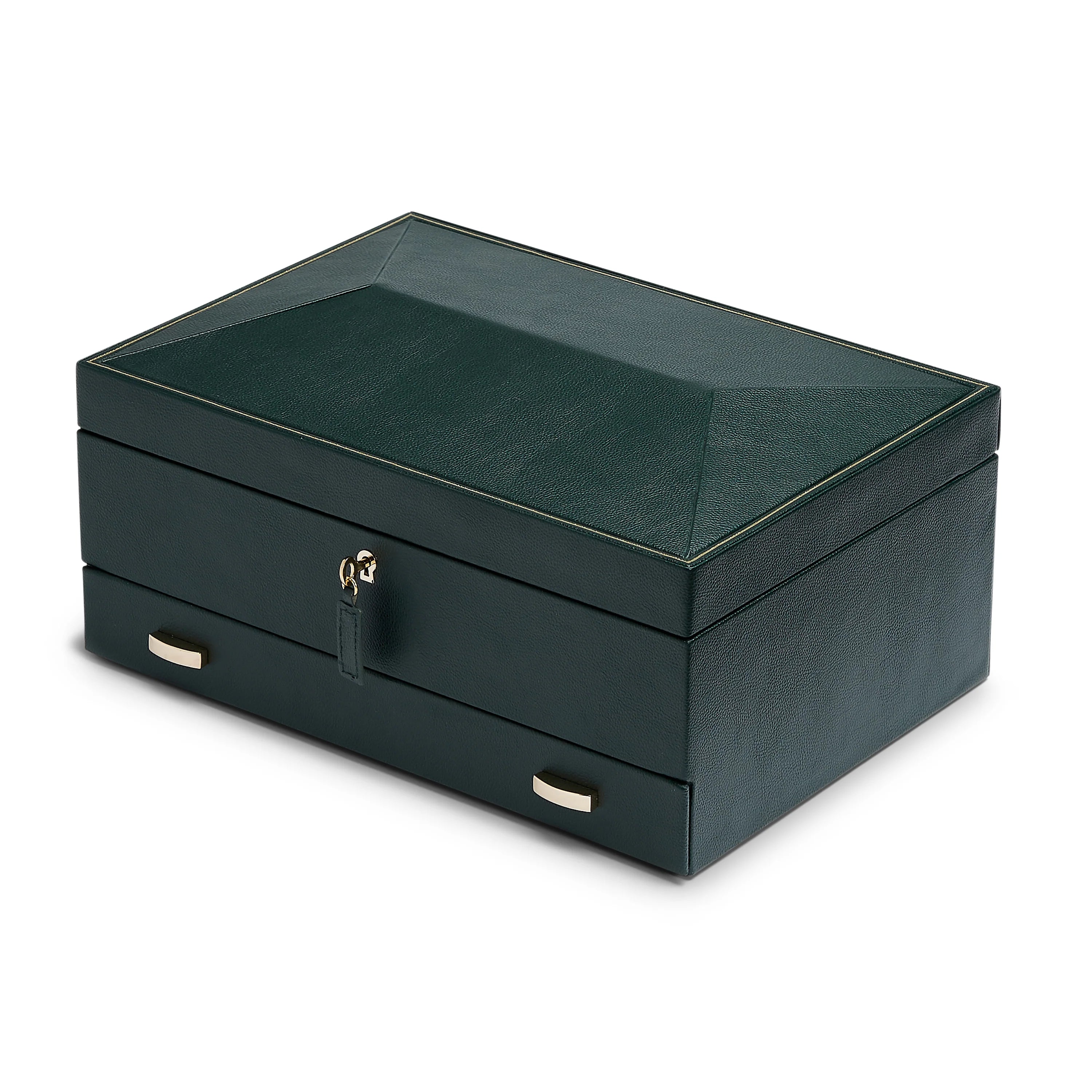WOLF - British Racing Green 10p Watch Box + Drawer