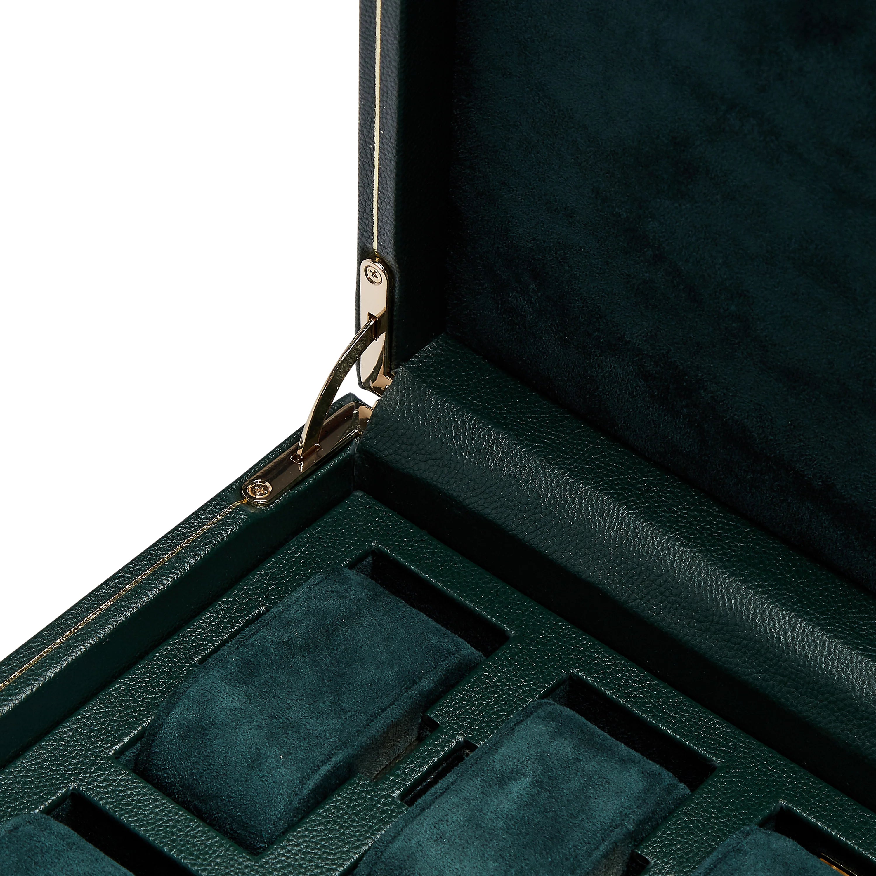 WOLF - British Racing Green 10p Watch Box + Drawer